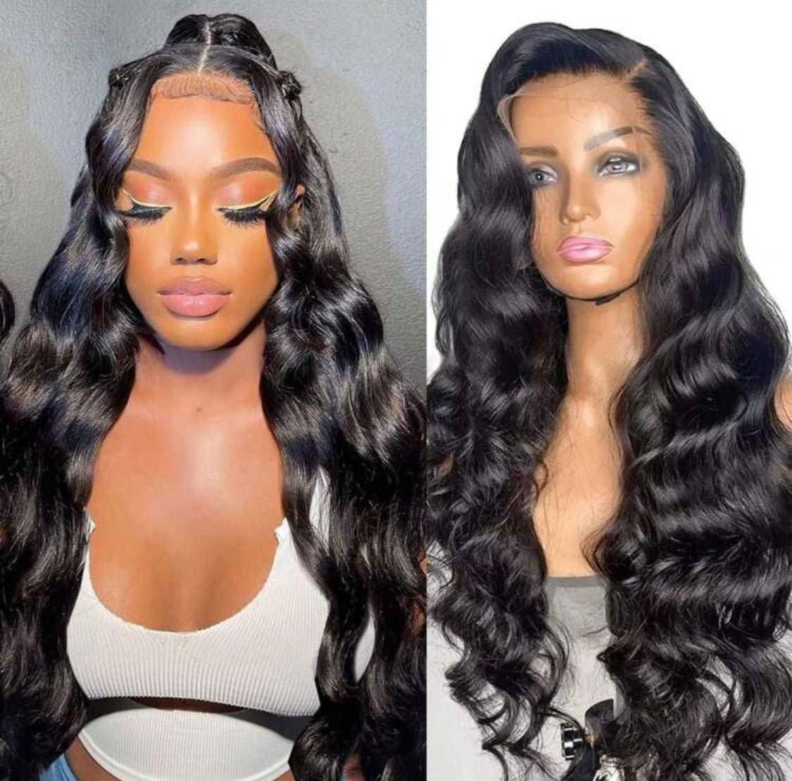 13x4 Body Wave HD Transparent Lace Front Wig Pre Plucked 360 Lace Frontal Wig Human Hair Wigs 200 Density