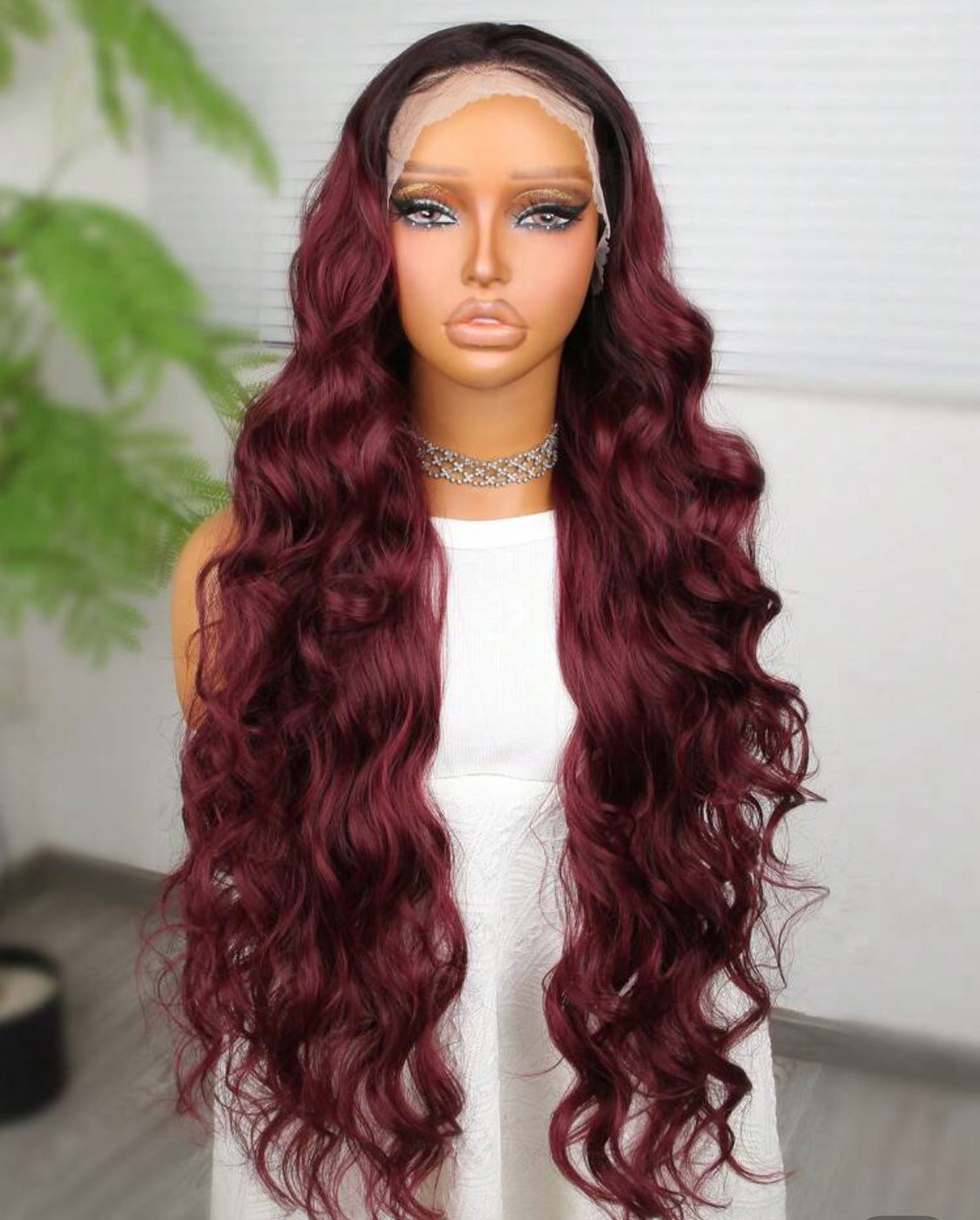 Heat Resistant Synthetic Lace Front Wig 13*4 Long Wave Hair 30 Inch Red Color High Quality wig