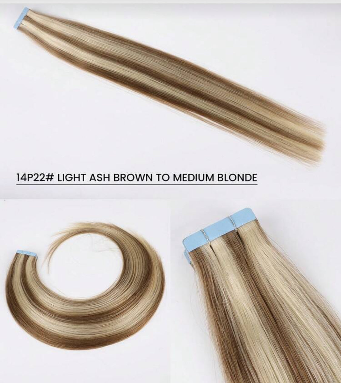 Unsichtbares Tape in Remy Echthaar Extensions Echthaar Schwarz 20 Stück/Packung aus natürlichem Echthaar