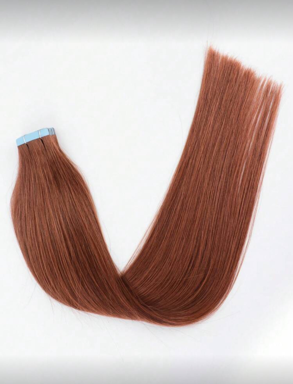 Reddish Brown Tape in Remy Human Hair Extensions Real Remy Human Hair Black 20 Pcs/Pack In Natural Human Hair