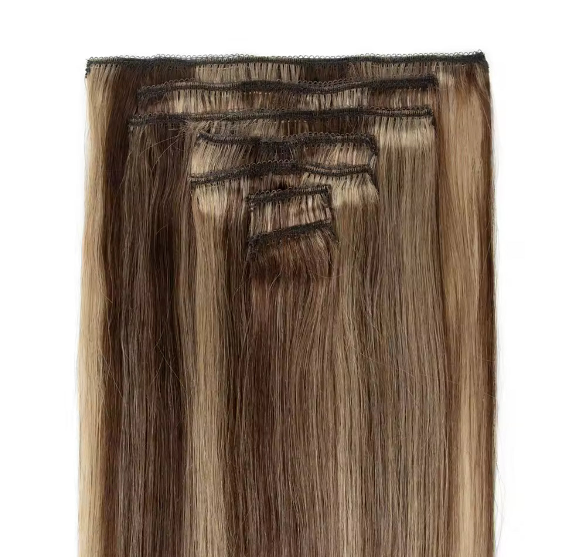 Premium 120gr  Human Hair Clip In Extensions,Double Weft Clip In Remy Hair Extensions  7pcs Silky Straight 100% Human Hair Clip In Extension