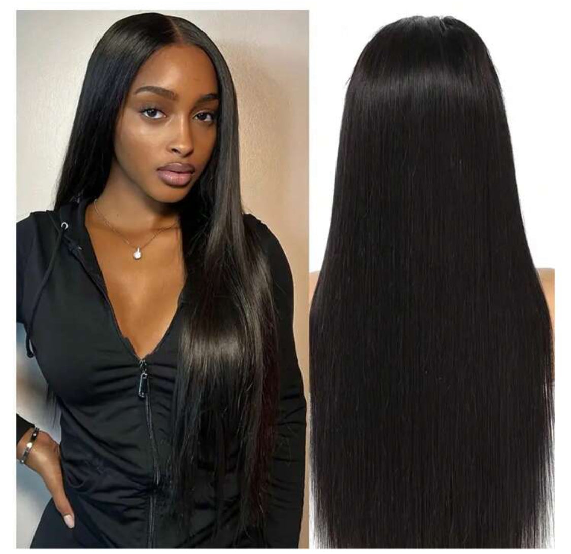 13x4 Lace Frontal Echthaarperücke Glatt HD Transparent Lace Brasilianische Echthaarperücke Naturfarbe Perücke