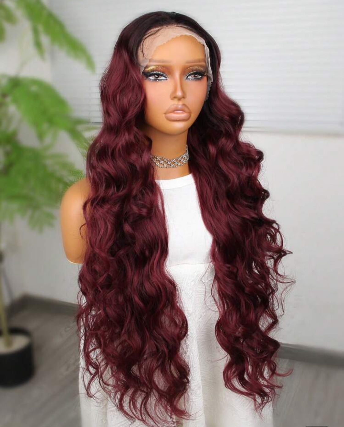 Heat Resistant Synthetic Lace Front Wig 13*4 Long Wave Hair 30 Inch Red Color High Quality wig