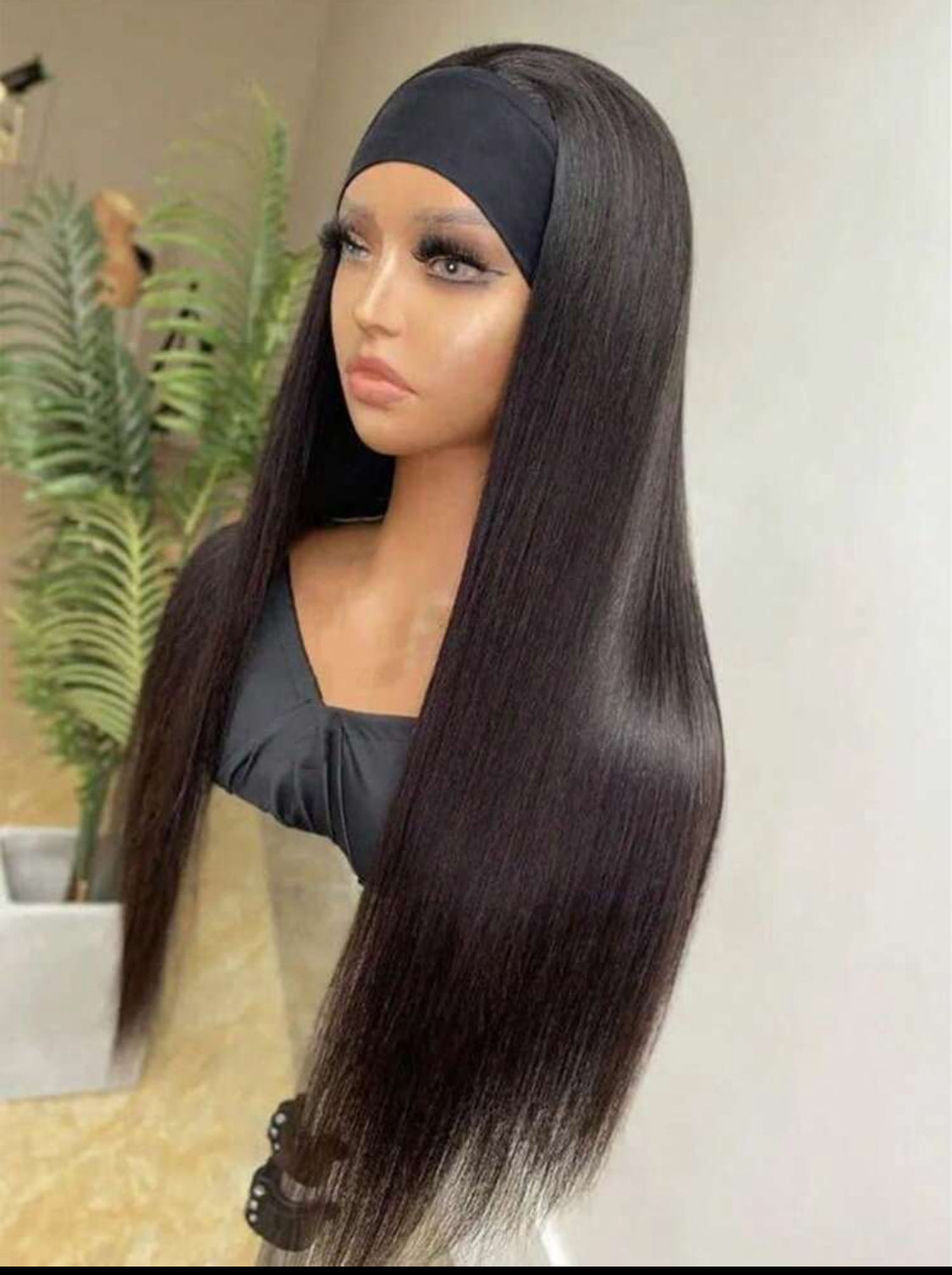 Glueless Straight Headband Wigs Headband Wig Human Hair Straight Brazilian Virgin Headband Wigs Human Hair Wigs 150% Density