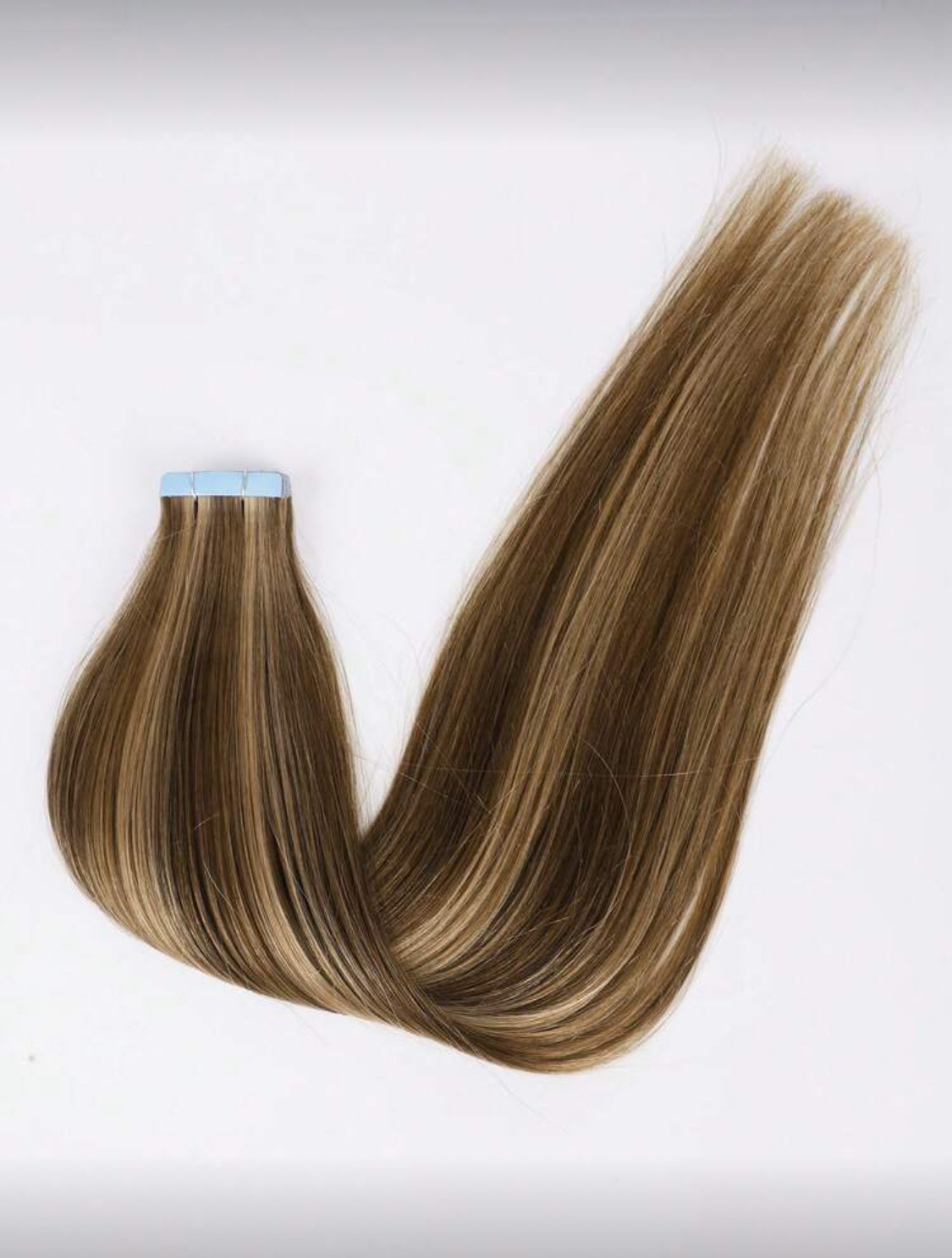 Unsichtbares Tape in Remy Echthaar Extensions Echthaar Schwarz 20 Stück/Packung aus natürlichem Echthaar