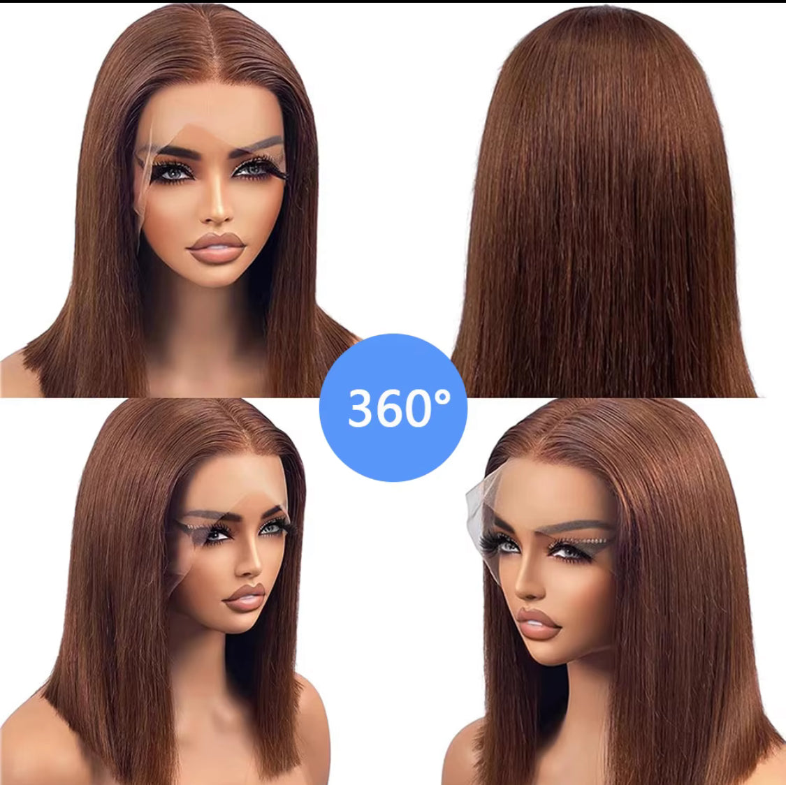 Bob Wig Brazilian Hair Lace Front Human Hair Wigs Short Bob Wig Pre Plucked Natural Color