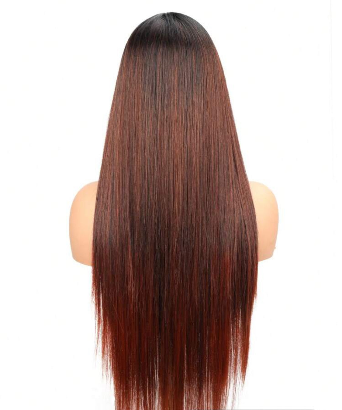 Ombre Red Premium Synthetic T-Part Lace Wig Pre-Plucked Long Straight Wig For Straight Hair Wigs 30inch Ready To Wear Wigs