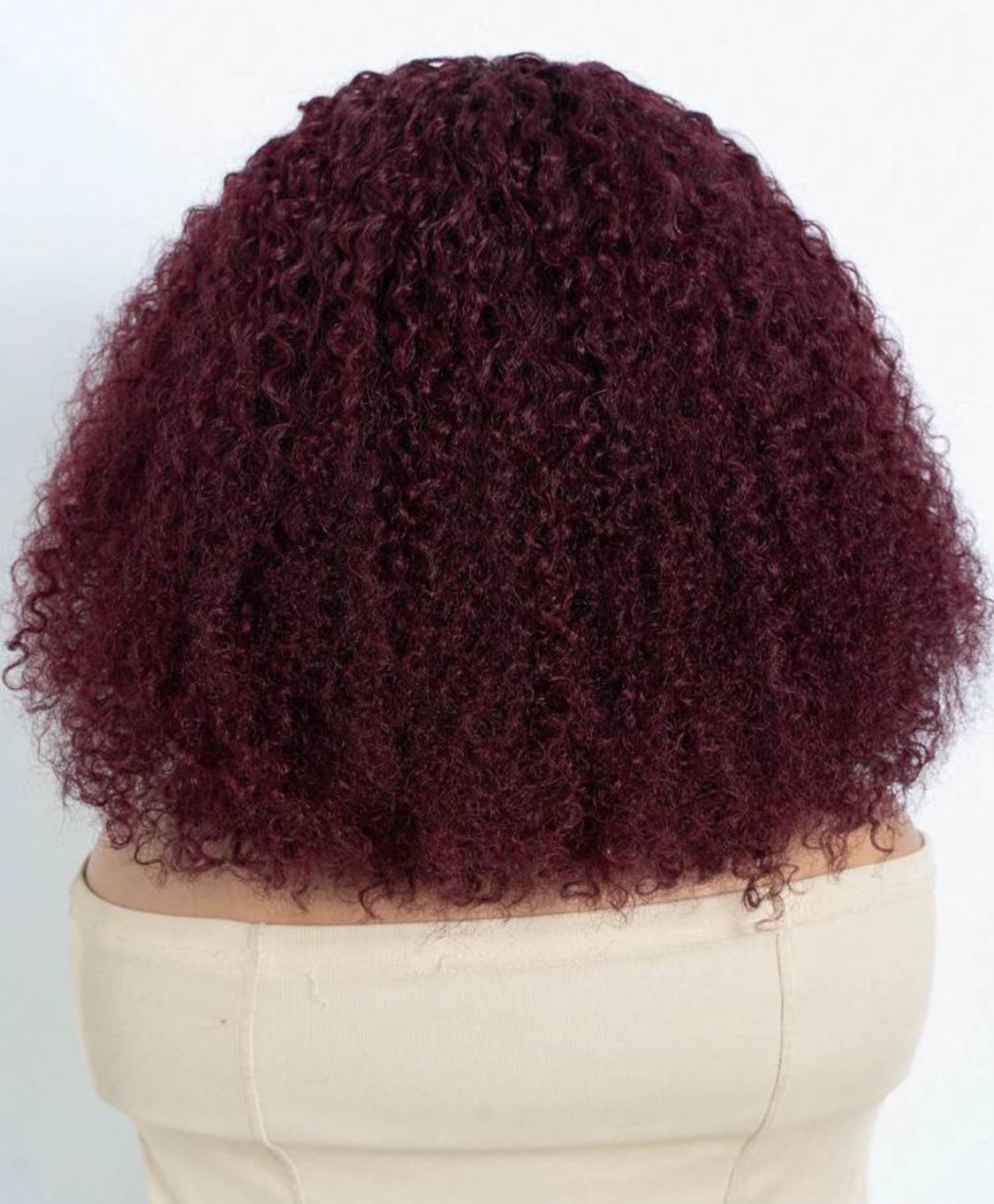 Afro Kinky Curly Bob Wig Curly With Bangs Human Hair Fluffy Curly Bob Bang Wigs Glueless