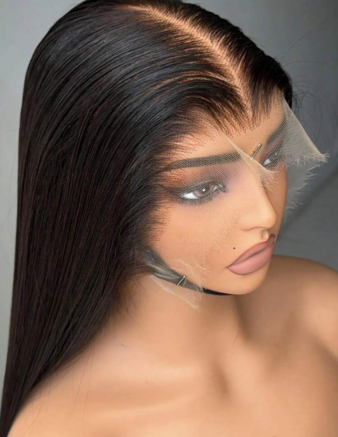 Transparent Lace Frontal Wigs 13×6HD Layered Remy Human hair straight Wigs 100% Human Hair Pre Plucked Wig