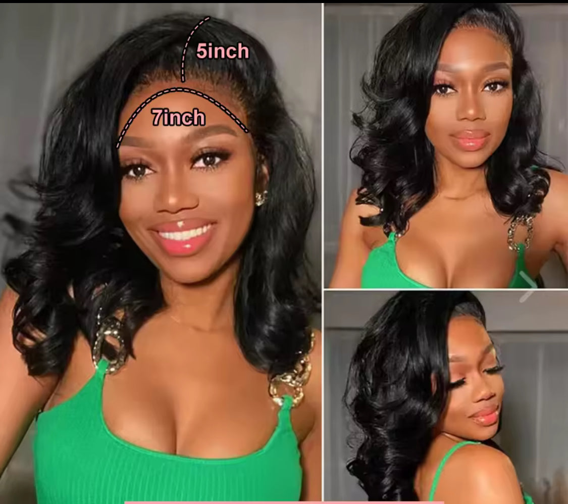 250 Density Short Bob Body Wave 13x6 HD Lace Frontal Human Hair Wigs Glueless 100% Human Hair Wig Pre Plucked