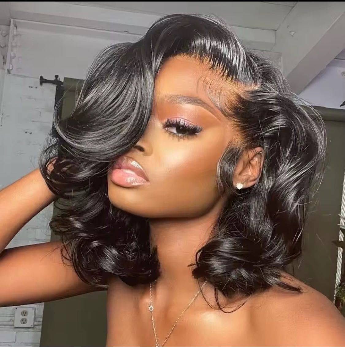 250 Density Short Bob Body Wave 13x6 HD Lace Frontal Human Hair Wigs Glueless 100% Human Hair Wig Pre Plucked