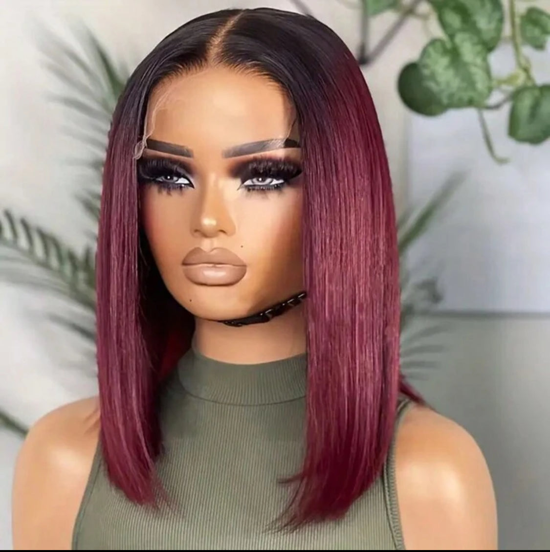Transpaent Lace Frontal Wig OT99J Burgundy Bob Wig Human HaIr Wigs 13x4 Lace Straight Burgundy Human Hair Pre Plucked 150% Density