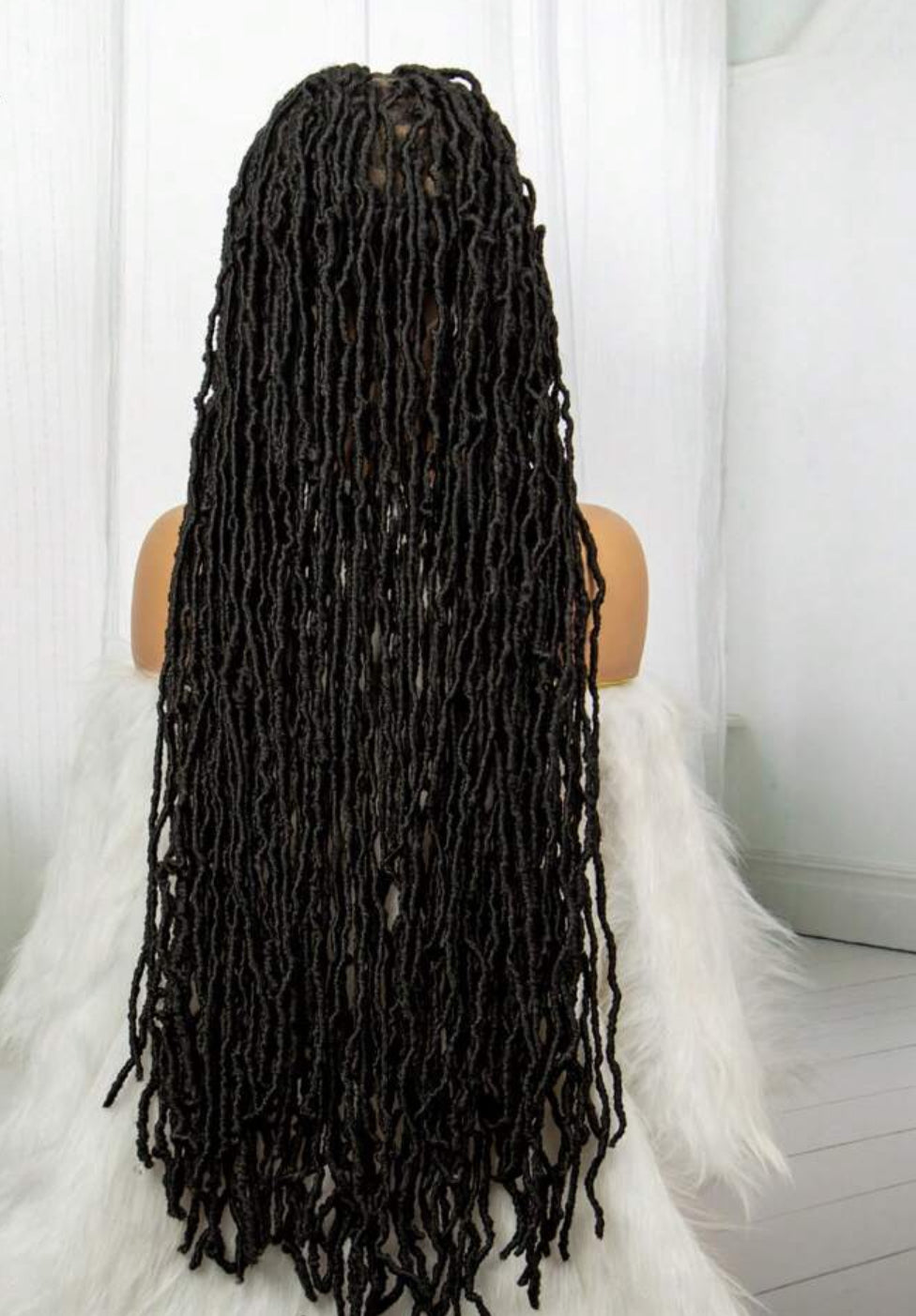 36 Inches Synthetic Full Lace Front Braids Wigs  Butterfly Senegalese Twist Braided Wigs Lace Wig With Plaits