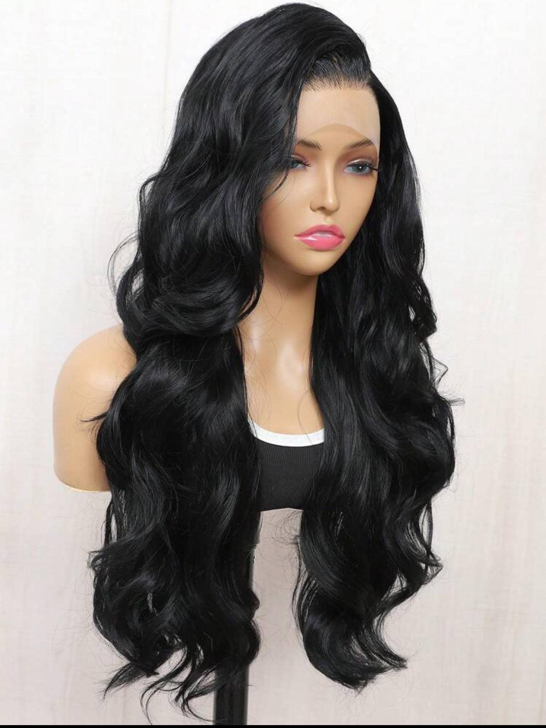 24 Inches  Luxury Synthetic Heat Resistant 13x6 Long Body Wavy Hair Pre-Plucked Hairline Synthetic HD Lace Front Wigs Natural Hairline High Quality Synthetic wig