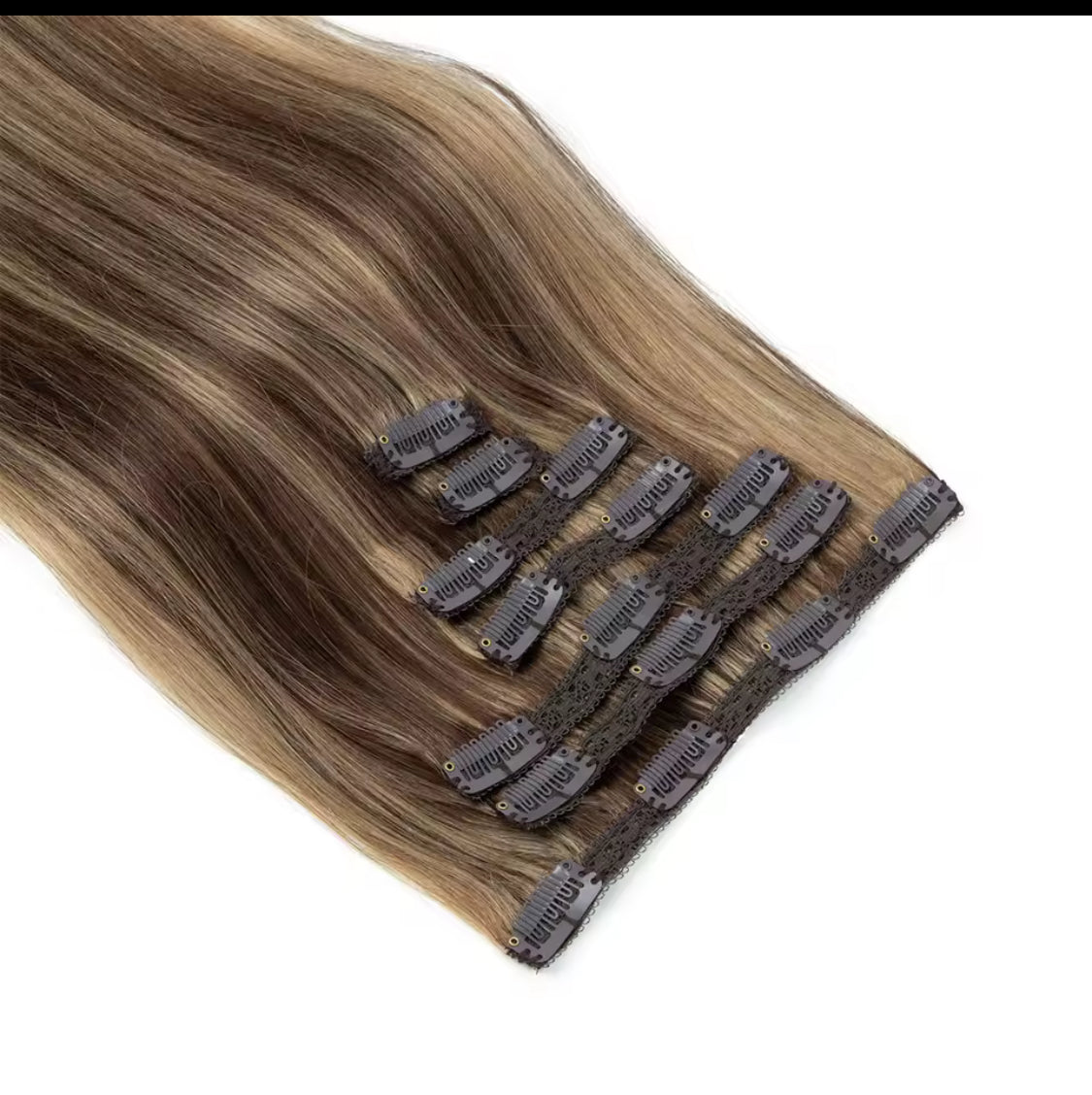 Premium 120gr  Human Hair Clip In Extensions,Double Weft Clip In Remy Hair Extensions  7pcs Silky Straight 100% Human Hair Clip In Extension