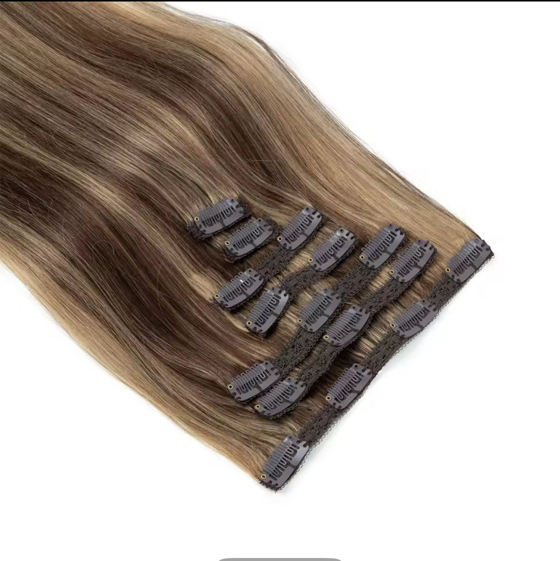 Premium 120gr  Human Hair Clip In Extensions,Double Weft Clip In Remy Hair Extensions  7pcs Silky Straight 100% Human Hair Clip In Extension