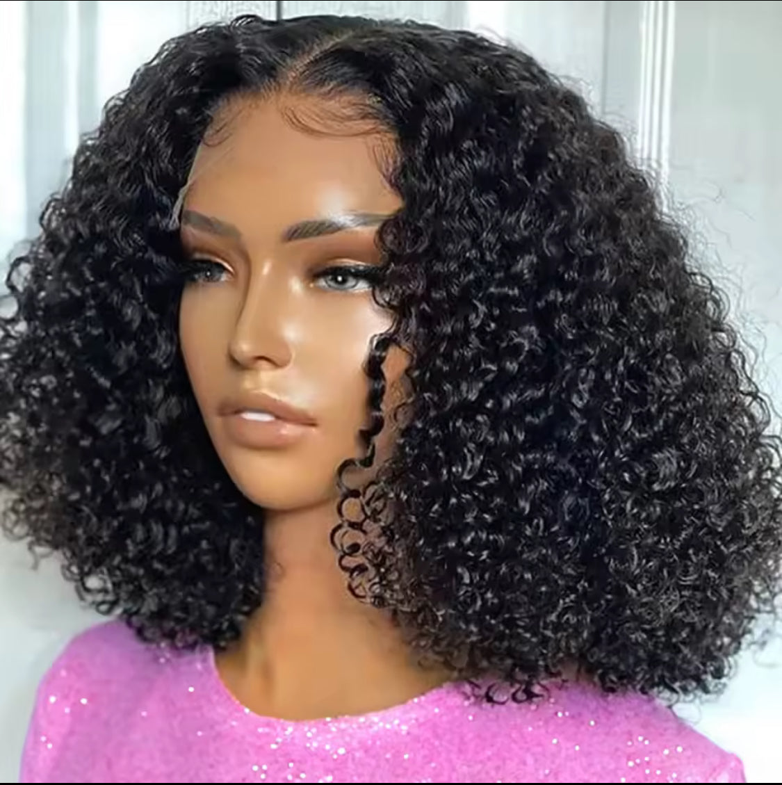 Bob Curly 4x4 lace Human Hair Wig Brazilian 4x4 Deep Water Wave Lace Frontal Wigs Pre Plucked