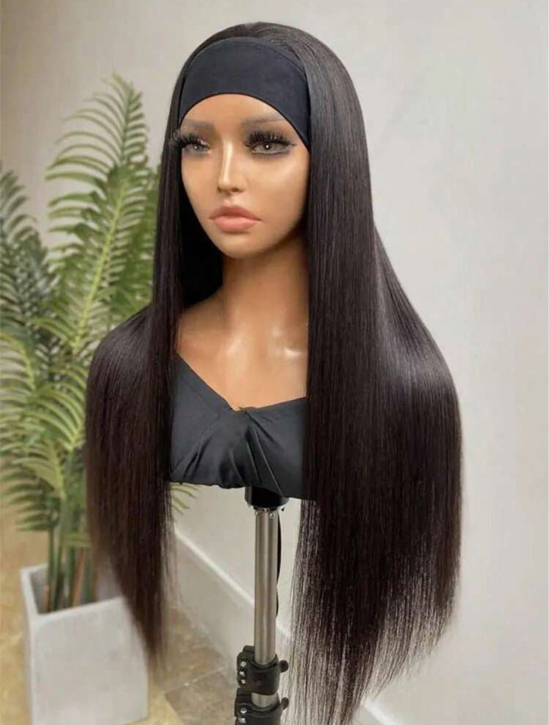 Glueless  Straight Headband Wigs  Headband Wig Human Hair Straight Brazilian Virgin  Headband Wigs Human Hair Wigs 150% Density