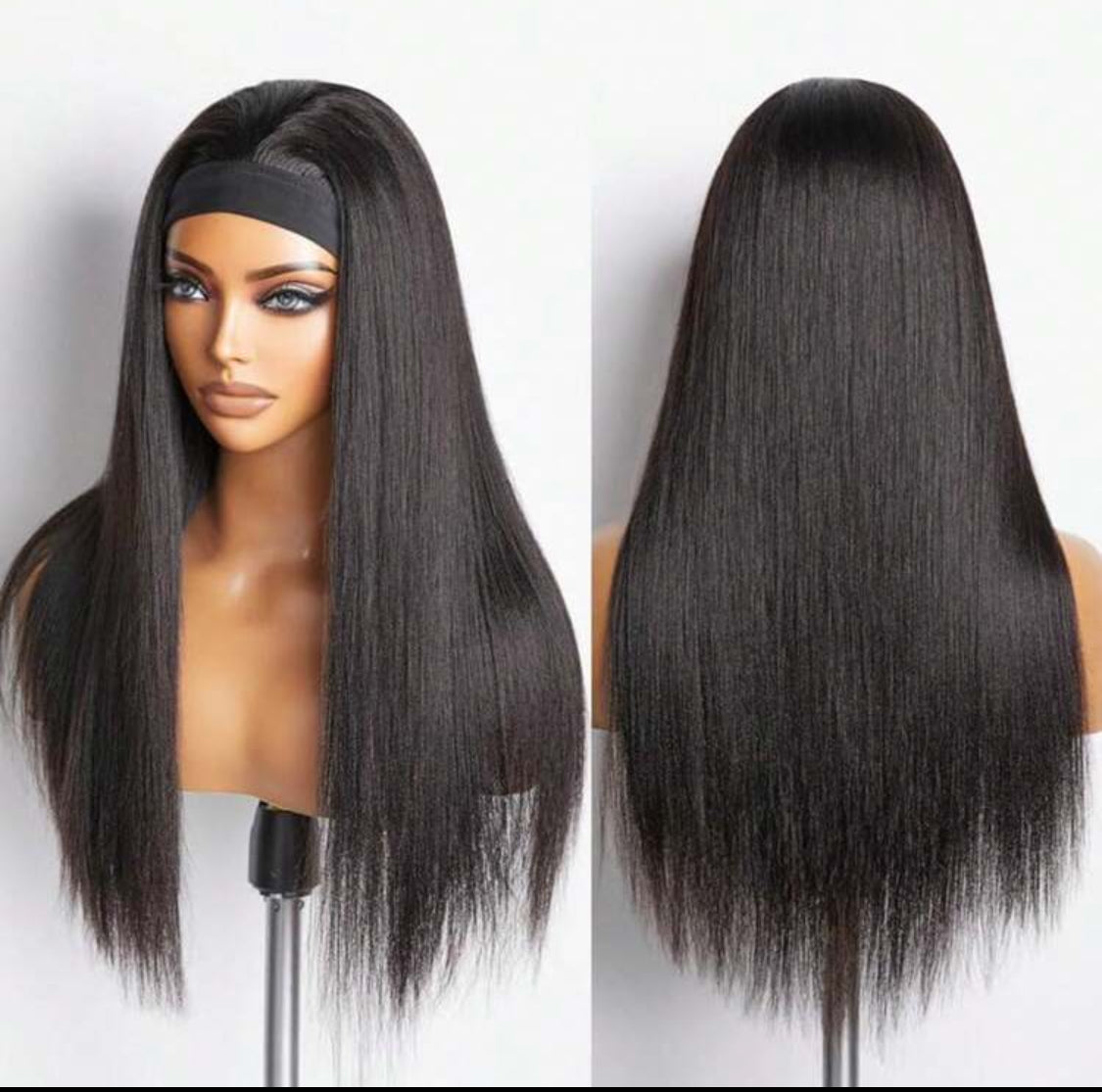 Glueless  Straight Headband Wigs  Headband Wig Human Hair Straight Brazilian Virgin  Headband Wigs Human Hair Wigs 150% Density