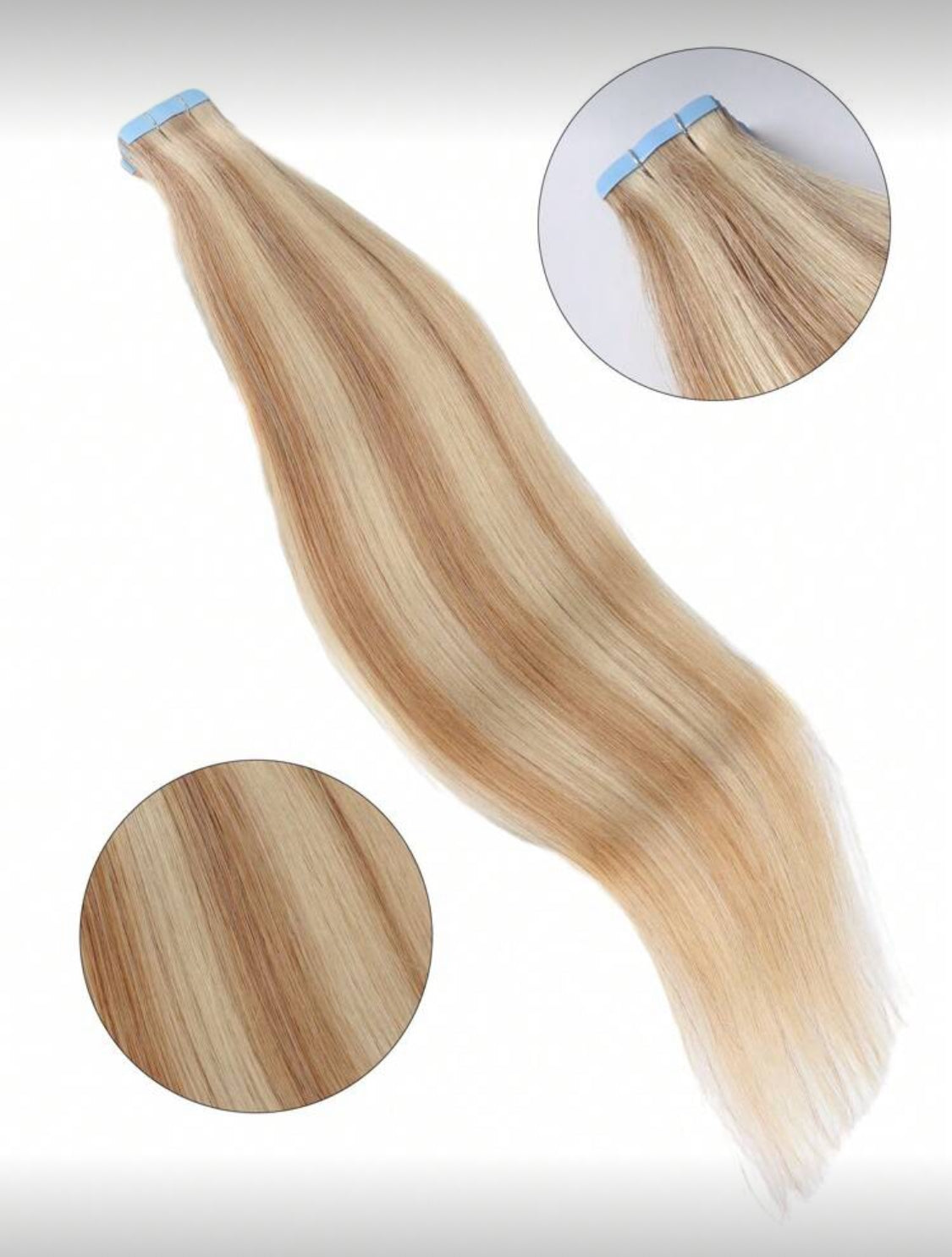 Tape in Remy Human Hair Extensions Real Remy Human Hair Black 20 Pcs/Pack Invisible Tape In Natural Human Hair