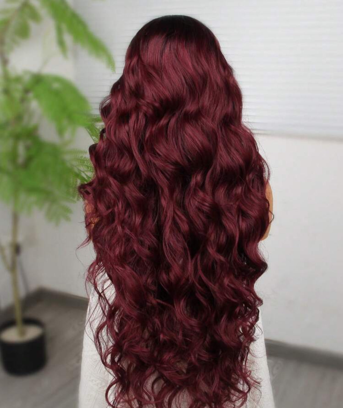 Heat Resistant  Synthetic Lace  Front Wig 13*4 Long Wave Hair 30 Inch Red Color High Quality wig