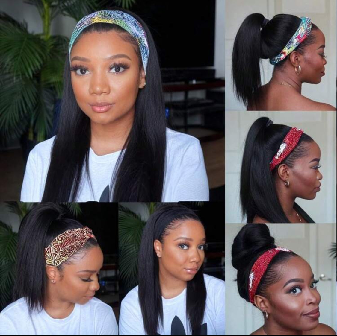 Glueless  Straight Headband Wigs  Headband Wig Human Hair Straight Brazilian Virgin  Headband Wigs Human Hair Wigs 150% Density