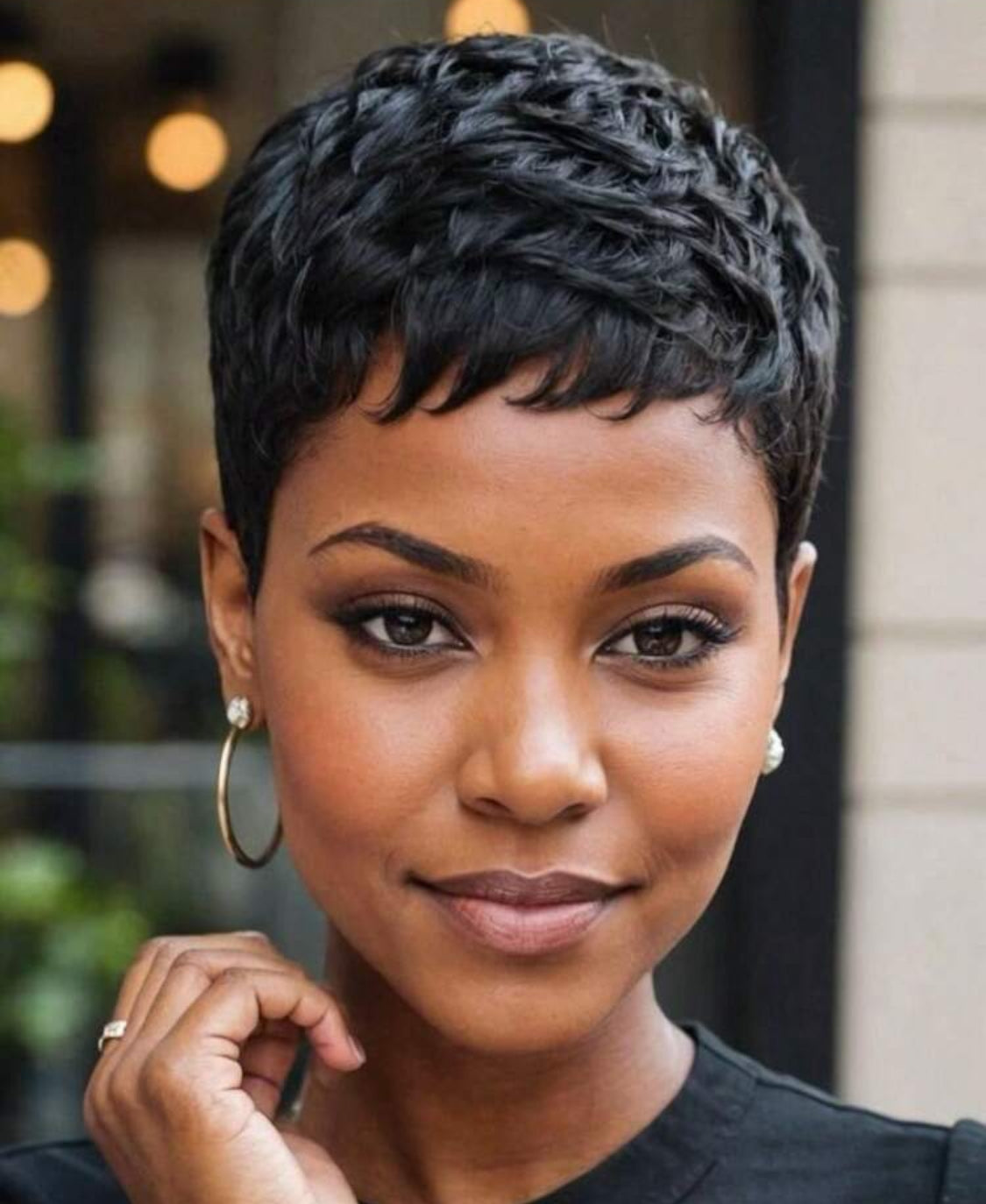 Pixie Cut Human hair wig short trend Wave Wig 6inches pixie cut