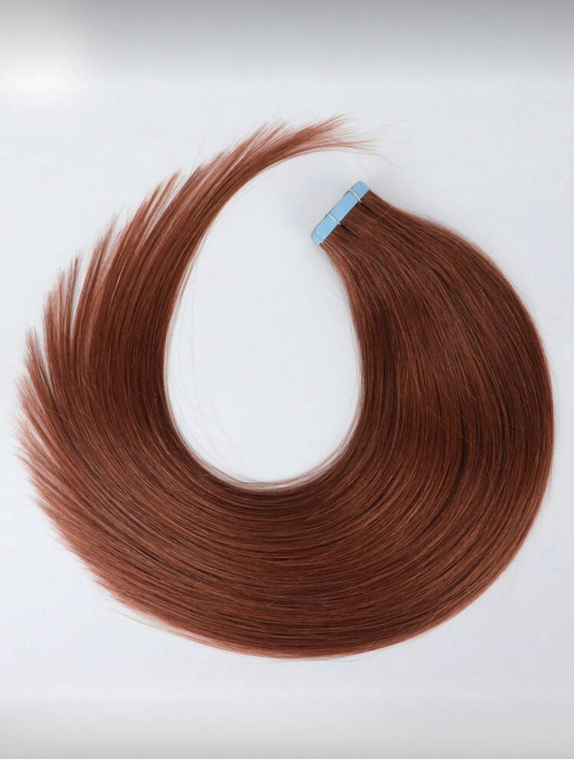 Reddish Brown Tape in Remy Human Hair Extensions Real Remy Human Hair Black 20 Pcs/Pack In Natural Human Hair