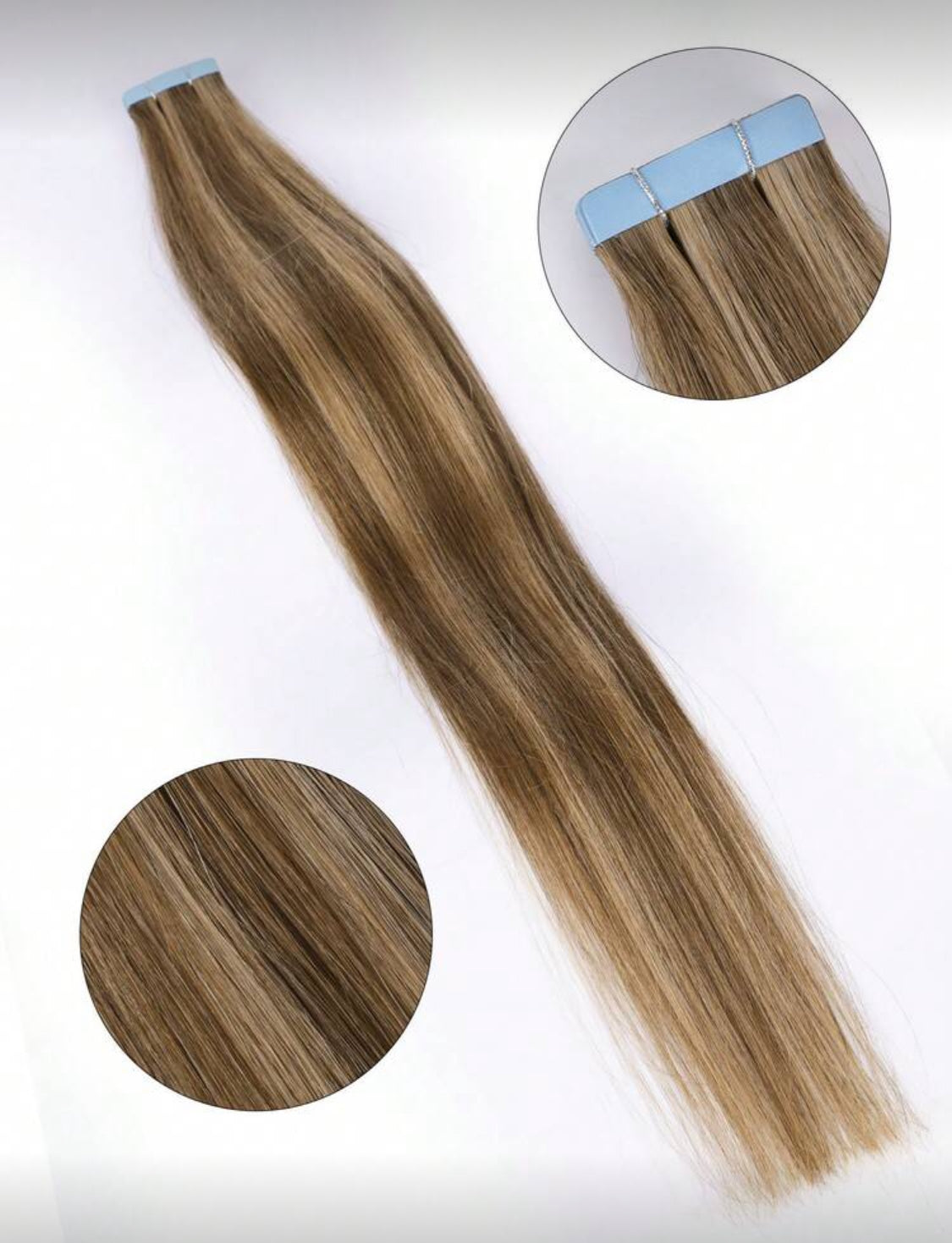 Invisible Tape in Remy Human Hair Extensions Real Remy Human Hair Black 20 Pcs/Pack In Natural Human Hair