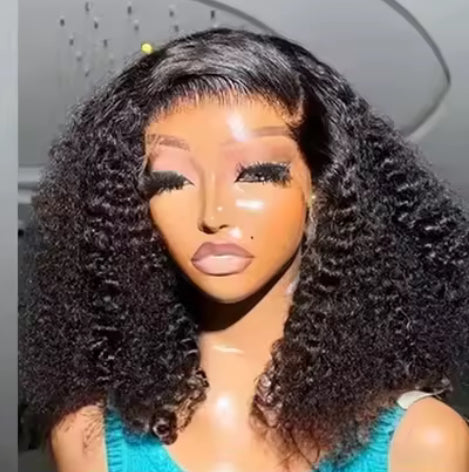 Bob Curly 4x4 lace Human Hair Wig Brazilian 4x4 Deep Water Wave Lace Frontal Wigs Pre Plucked