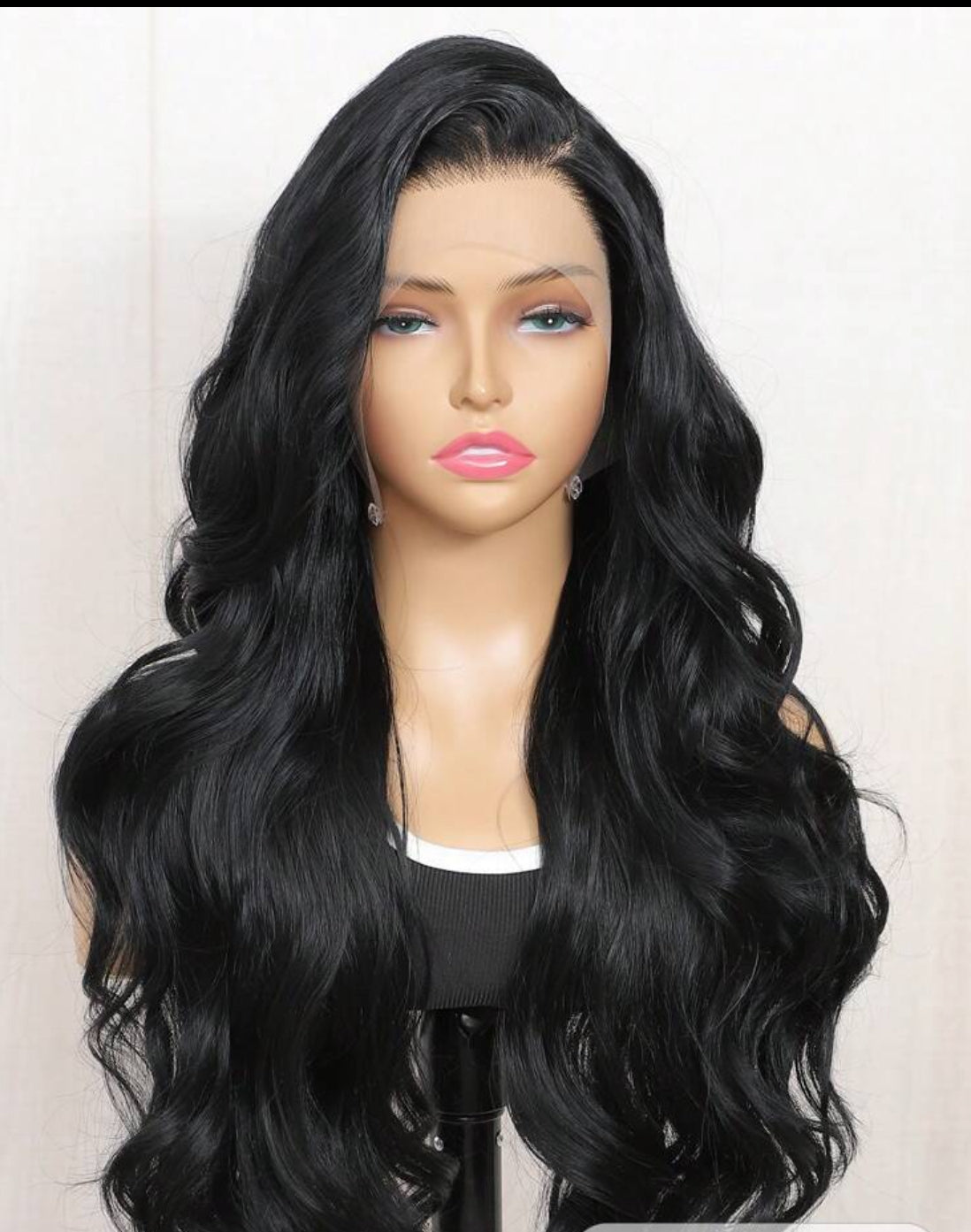 24 Inches  Luxury Synthetic Heat Resistant 13x6 Long Body Wavy Hair Pre-Plucked Hairline Synthetic HD Lace Front Wigs Natural Hairline High Quality Synthetic wig